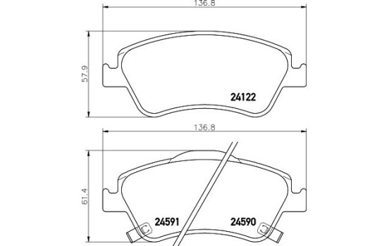 Brake Pad Set, disc brake 8DB 355 013-561 Hella, Image 4