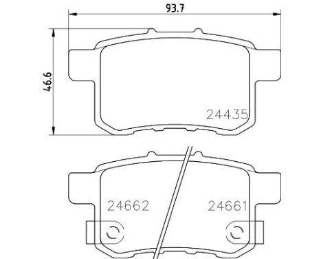Brake Pad Set, disc brake 8DB 355 013-631 Hella, Image 4