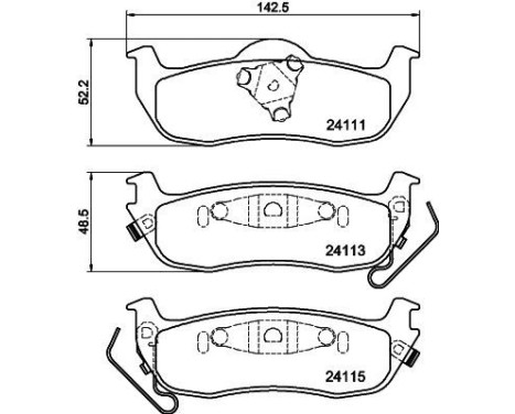 Brake Pad Set, disc brake 8DB 355 013-681 Hella, Image 4