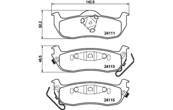 Brake Pad Set, disc brake 8DB 355 013-681 Hella, Image 4
