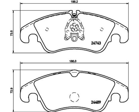 Brake Pad Set, disc brake 8DB 355 013-751 Hella, Image 4