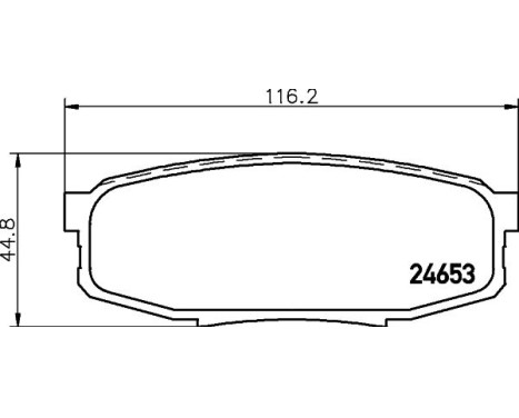 Brake Pad Set, disc brake 8DB 355 013-771 Hella, Image 4