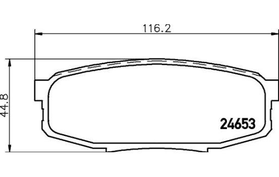 Brake Pad Set, disc brake 8DB 355 013-771 Hella, Image 4