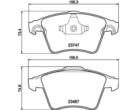 Brake Pad Set, disc brake 8DB 355 013-821 Hella, Image 4