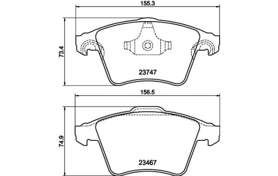 Brake Pad Set, disc brake 8DB 355 013-821 Hella, Image 4