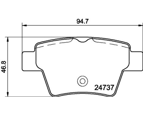 Brake Pad Set, disc brake 8DB 355 013-851 Hella, Image 4