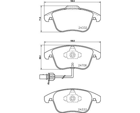 Brake Pad Set, disc brake 8DB 355 013-861 Hella, Image 7