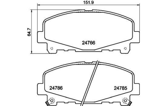 Brake Pad Set, disc brake 8DB 355 013-881 Hella, Image 4