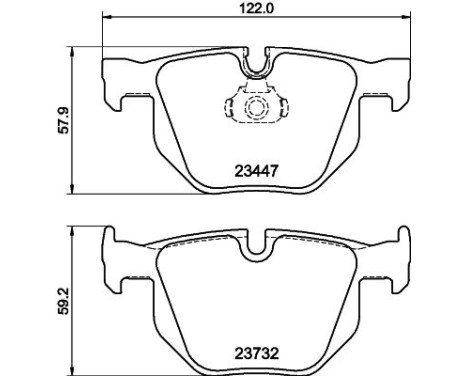 Brake Pad Set, disc brake 8DB 355 013-941 Hella, Image 4