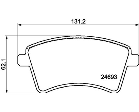 Brake Pad Set, disc brake 8DB 355 013-961 Hella, Image 4