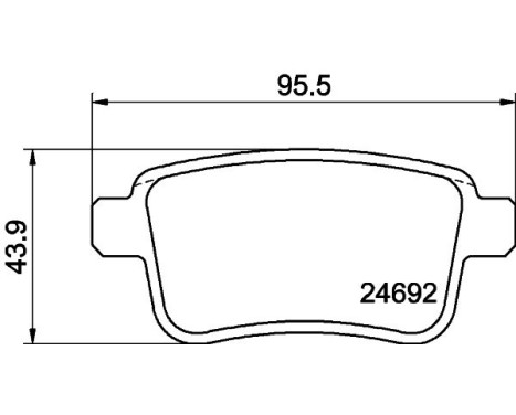 Brake Pad Set, disc brake 8DB 355 013-971 Hella, Image 4