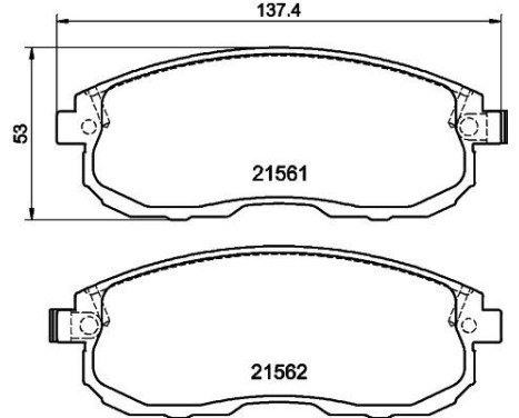 Brake Pad Set, disc brake 8DB 355 013-991 Hella, Image 4