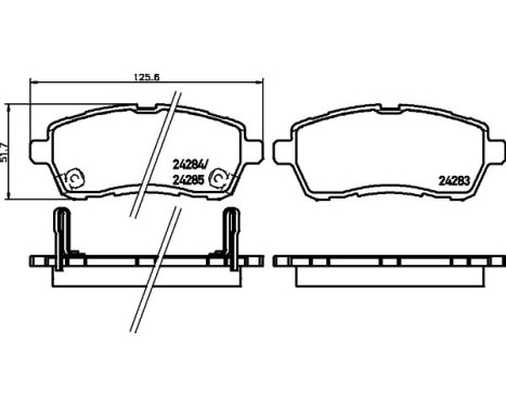 Brake Pad Set, disc brake 8DB 355 014-001 Hella, Image 4