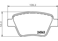 Brake Pad Set, disc brake 8DB 355 014-021 Hella