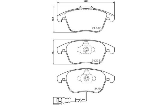Brake Pad Set, disc brake 8DB 355 014-031 Hella, Image 4