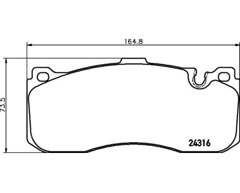 Brake Pad Set, disc brake 8DB 355 014-041 Hella, Image 4