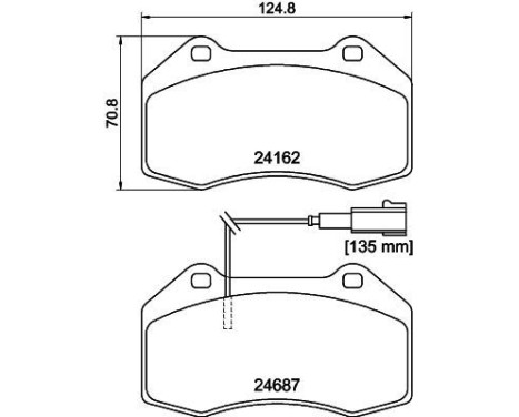 Brake Pad Set, disc brake 8DB 355 014-061 Hella, Image 4