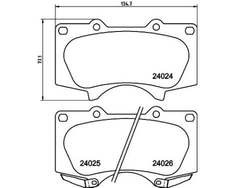 Brake Pad Set, disc brake 8DB 355 014-121 Hella, Image 4