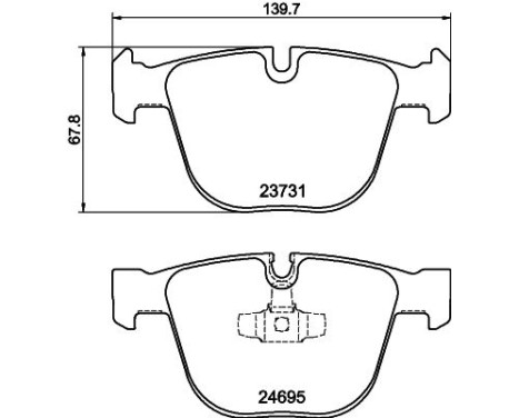 Brake Pad Set, disc brake 8DB 355 014-141 Hella, Image 4