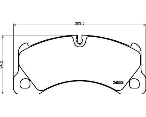 Brake Pad Set, disc brake 8DB 355 014-151 Hella, Image 4