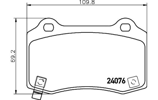 Brake Pad Set, disc brake 8DB 355 014-211 Hella, Image 4