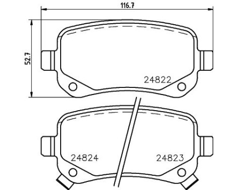 Brake Pad Set, disc brake 8DB 355 014-331 Hella, Image 4