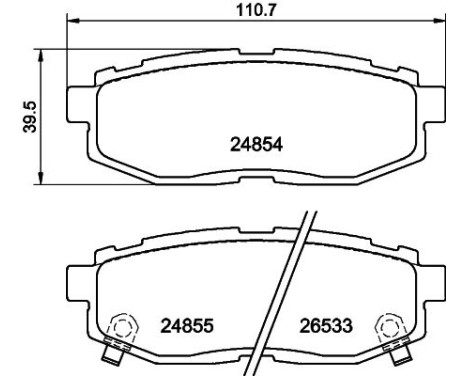 Brake Pad Set, disc brake 8DB 355 014-341 Hella, Image 4