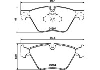 Brake Pad Set, disc brake 8DB 355 014-351 Hella