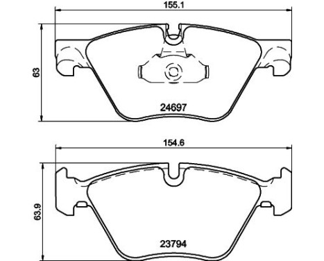 Brake Pad Set, disc brake 8DB 355 014-351 Hella, Image 4