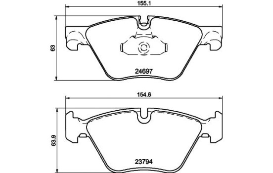Brake Pad Set, disc brake 8DB 355 014-351 Hella, Image 4