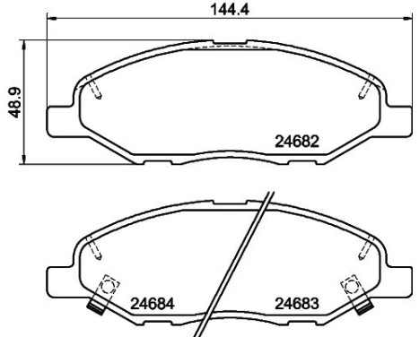 Brake Pad Set, disc brake 8DB 355 014-371 Hella, Image 4
