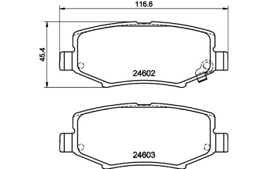 Brake Pad Set, disc brake 8DB 355 014-381 Hella, Image 4