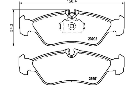 Brake Pad Set, disc brake 8DB 355 014-401 Hella, Image 3