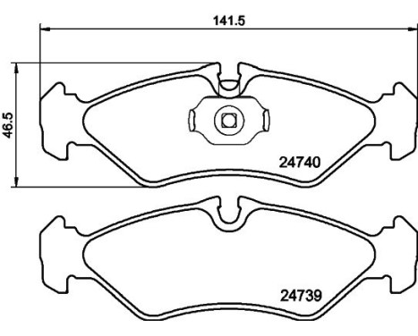 Brake Pad Set, disc brake 8DB 355 014-421 Hella Pagid GmbH