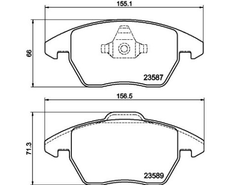 Brake Pad Set, disc brake 8DB 355 014-511 Hella, Image 4