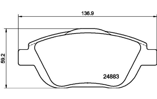Brake Pad Set, disc brake 8DB 355 014-551 Hella, Image 4