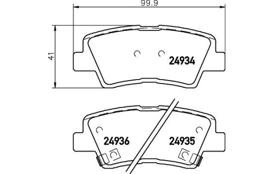 Brake Pad Set, disc brake 8DB 355 014-571 Hella, Image 7