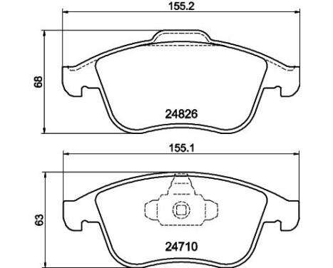 Brake Pad Set, disc brake 8DB 355 014-591 Hella, Image 4