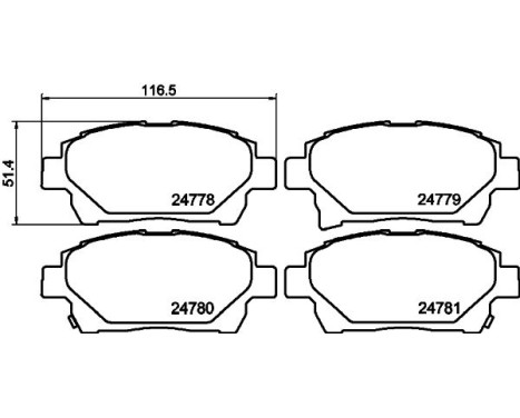 Brake Pad Set, disc brake 8DB 355 014-601 Hella, Image 4