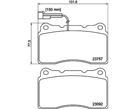 Brake Pad Set, disc brake 8DB 355 014-731 Hella, Image 4