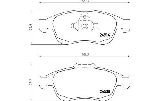 Brake Pad Set, disc brake 8DB 355 014-791 Hella, Image 4