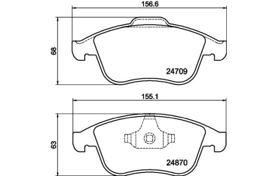 Brake Pad Set, disc brake 8DB 355 014-801 Hella, Image 4