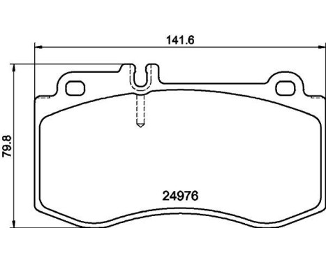 Brake Pad Set, disc brake 8DB 355 014-821 Hella, Image 4