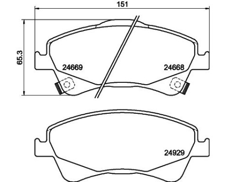 Brake Pad Set, disc brake 8DB 355 014-881 Hella, Image 4