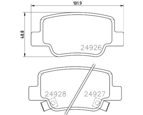 Brake Pad Set, disc brake 8DB 355 014-891 Hella, Image 4