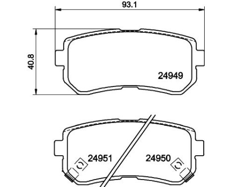 Brake Pad Set, disc brake 8DB 355 014-911 Hella, Image 4