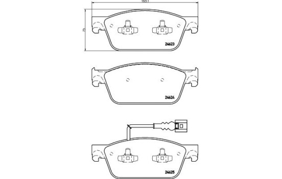 Brake Pad Set, disc brake 8DB 355 014-981 Hella, Image 4
