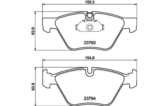 Brake Pad Set, disc brake 8DB 355 015-031 Hella, Image 4