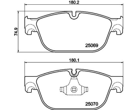 Brake Pad Set, disc brake 8DB 355 015-061 Hella, Image 4