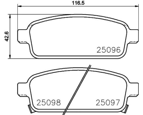 Brake Pad Set, disc brake 8DB 355 015-221 Hella, Image 4